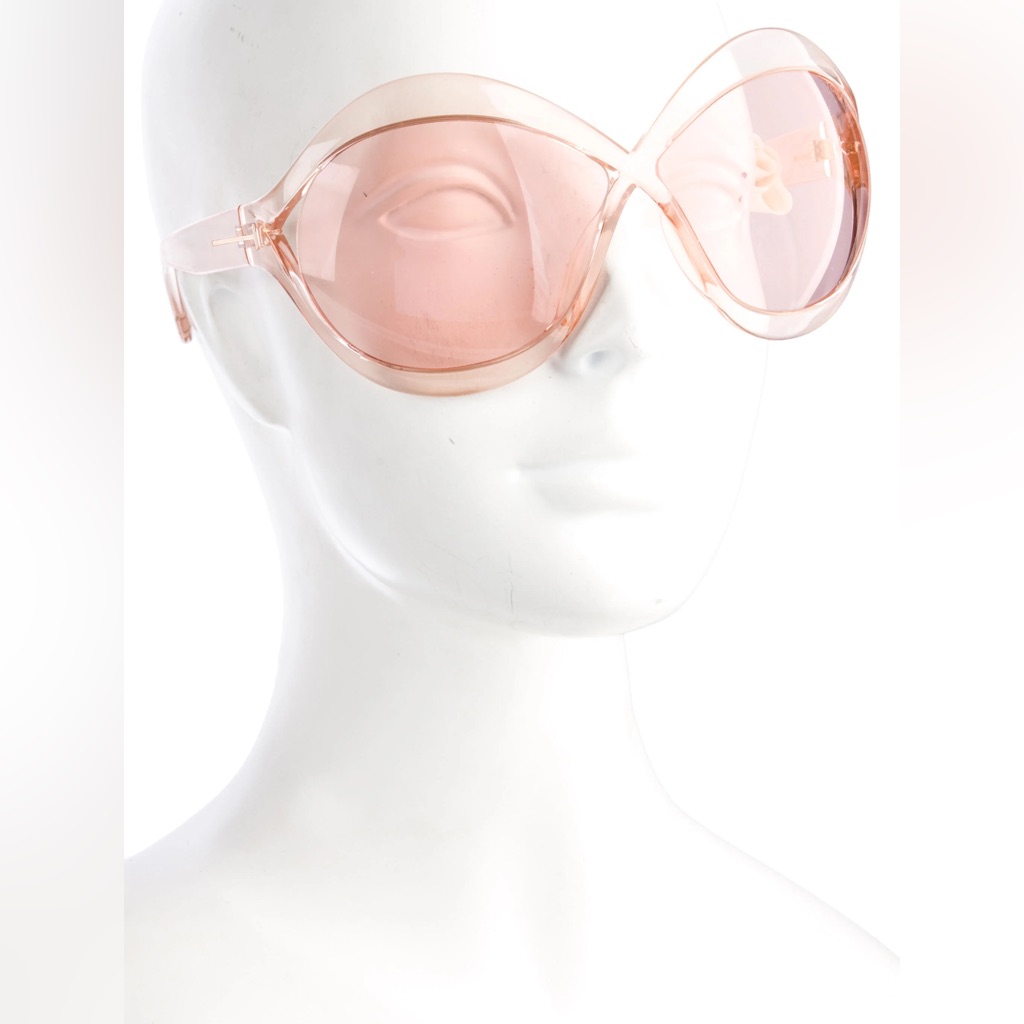 Tom Ford Carine-02 Ft0902/S 72yround Sunglass Shiny Pink Crystal Frame Pink Lens